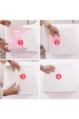 Şeffaf Kutu 6 Rakamı Beyaz ve 5 Adet Küçük Balon Seti