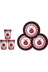 Uğur Böceği Doğumgünü Parti Seti 8 Kişilik