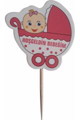 Hoşgeldin Bebeğim Sunum Kürdanı Pembe