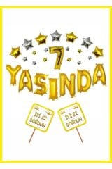 Yaşında GOLD Konsept Doğum günü Parti Kutlama Seti
