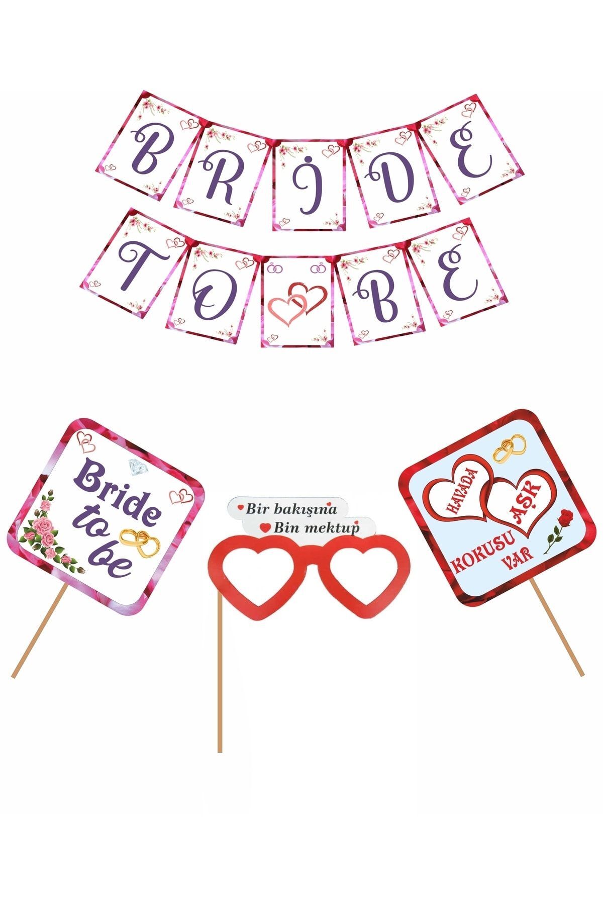 Bride To Be Bekarlığa Veda Partisi Flama Ve Pankart Seti