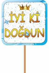 Iyi Ki Doğdun Yazı Ve Pankart Seti Mavi