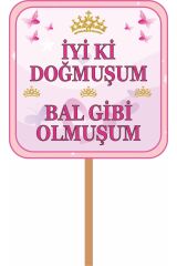 Iyi Ki Doğdun Yazı Ve Pankart Seti Pembe
