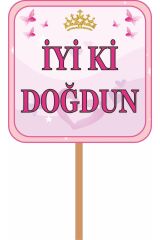 Iyi Ki Doğdun Yazı Ve Pankart Seti Pembe