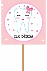 Diş Buğdayı Partisi Ilk Dişim Sunum Kürdanı Pembe