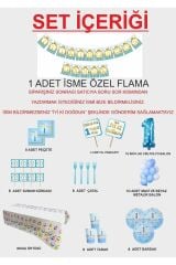 1 Yaş Prens Kişiye Özel Flamalı Doğumgünü Parti Seti 8 Kişilik