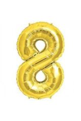8 Yaş Doğumgünü Parti Konsepti Gold