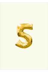 5 Yaş Doğumgünü Parti Konsepti Gold