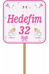 Ilk Dişim Çıktı Yazı Ve Konuşma Balonu Seti Pembe