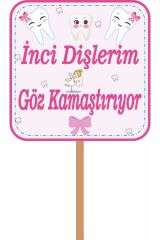 Ilk Dişim Çıktı Yazı Ve Konuşma Balonu Seti Pembe