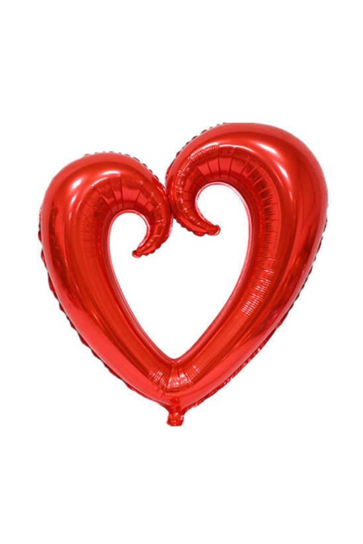 Çengel Kalp Kırmızı Folyo Balon