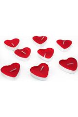 Kırmızı Kalp Tealight Mum 50'li