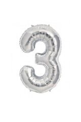 16'' Inç 36 Cm Folyo Rakam Balon Gümüş 3