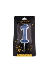 Rakam Mum Simli Mavi 1