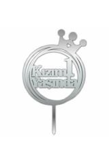 Pleksi Pasta Üzeri Yazı Gümüş Kızım 1 Yaşında
