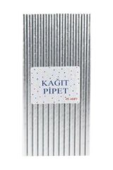 Kağıt Pipet Metalize Gümüş 22 cm 25li