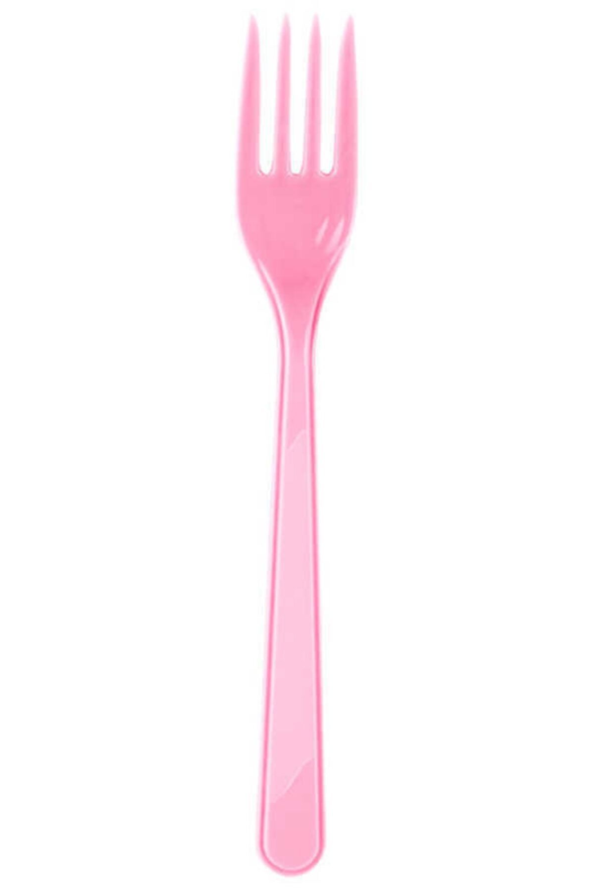 Plastik Pembe Çatal 25'li