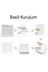 Love Yazılı Şeffaf Beyaz Kutu Balon Seti
