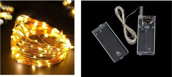 Ahşap Fotoğraf Çerçevesi Mandallı İpli Işıklı Resim Çerçevesi Ledli Anı Duvarı