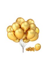 Metalik Balon 10 Adet Gold
