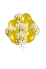 Gold Konfetili Balon Seti