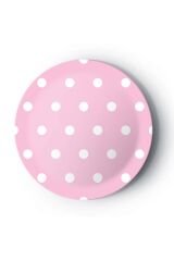 Pembe Karton Tabak Bardak Set 8'li