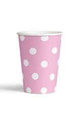 Pembe Karton Tabak Bardak Set 8'li