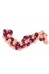 30 Adet Metalik Balon Ve 5 Metre Balon Zinciri (bordo-rose)