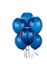 Metalik Balon 10 Adet Koyu Mavi