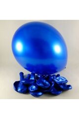 Metalik Balon 10 Adet Koyu Mavi