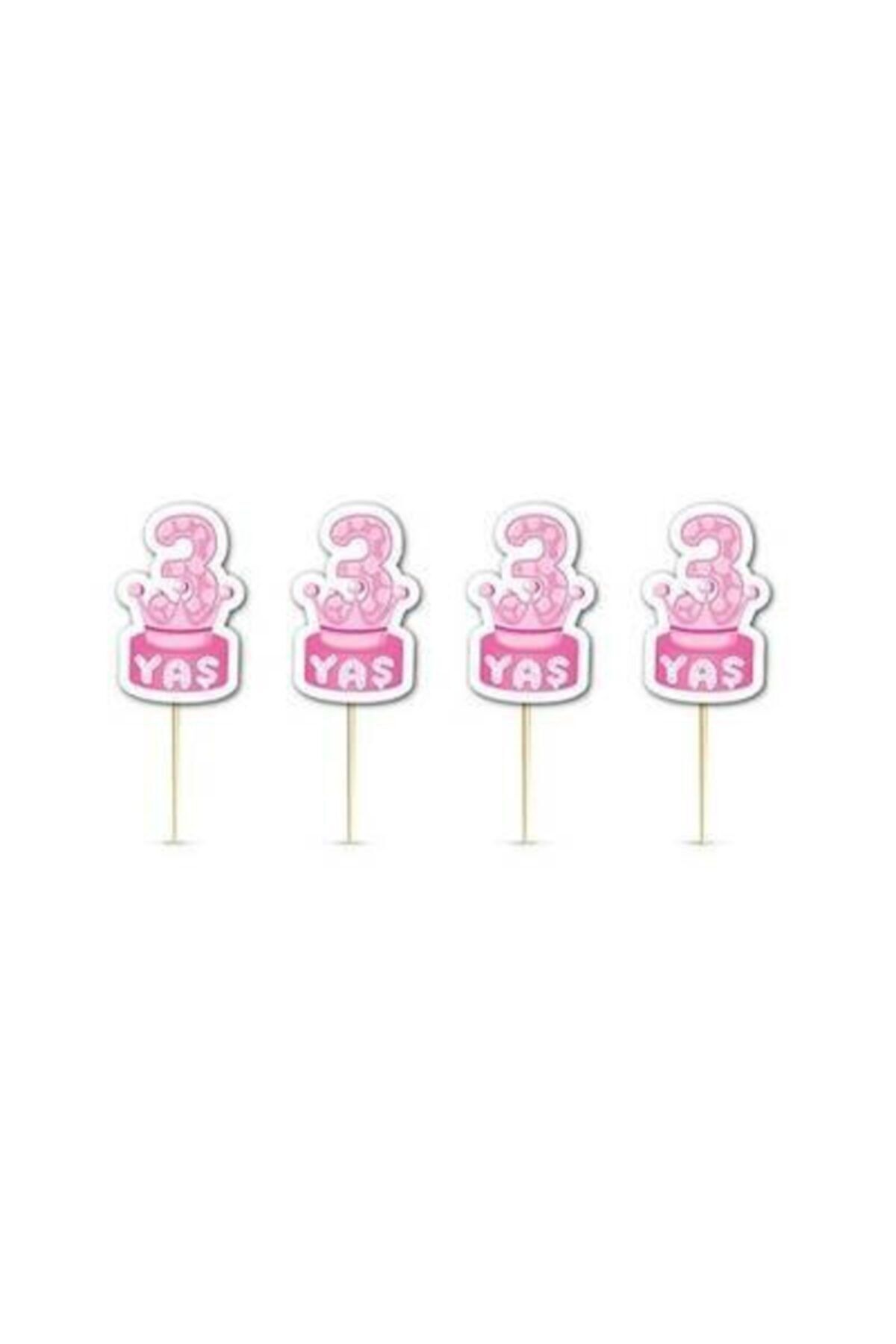 Kürdan Taçlı Gold Pembe 3 Yaş (20'Lİ)