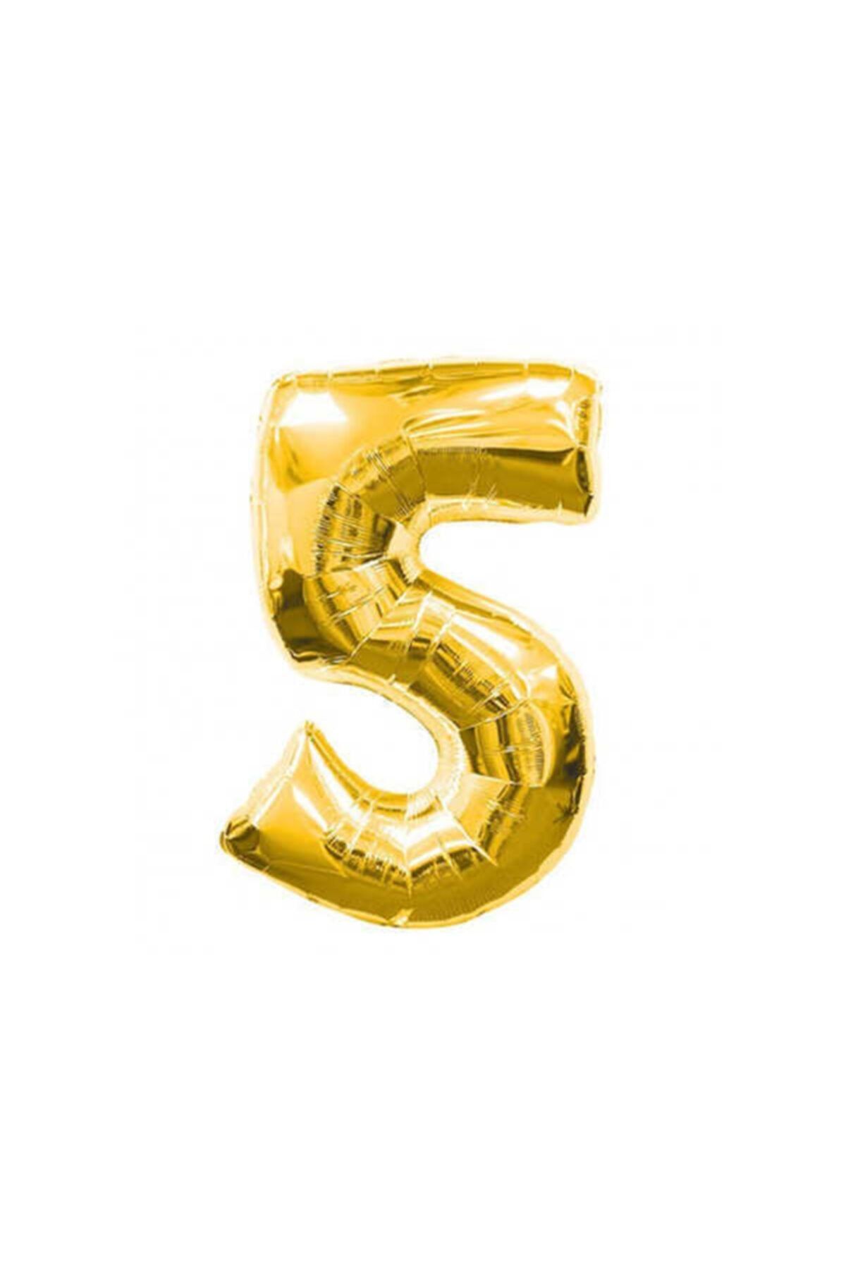 16'' Inç Folyo Rakam Balon Gold 5 Rakamı 40 cm