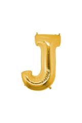 16'' Inç 40 Cm Folyo Harf Balon Gold J Harfi