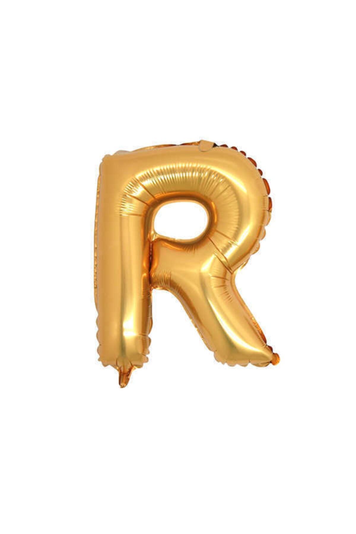16'' Inç 40 Cm Folyo Harf Balon Gold R Harfi