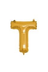 16'' Inç 40 Cm Folyo Harf Balon Gold T Harfi