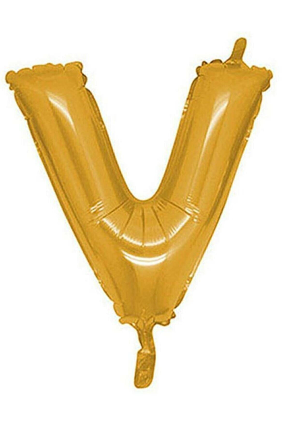 16'' Inç 40 Cm Folyo Harf Balon Gold V Harfi