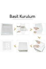 Baby Yazılı Şeffaf Beyaz Kutu Balon Seti 33 Parça
