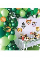 Tropikal Safari Temalı Mega Zincir Balon Seti