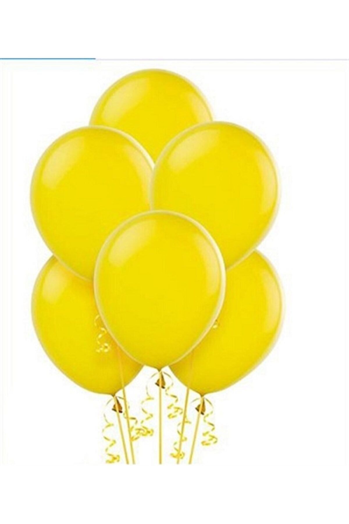 Metalik Balon 10 Adet Sarı