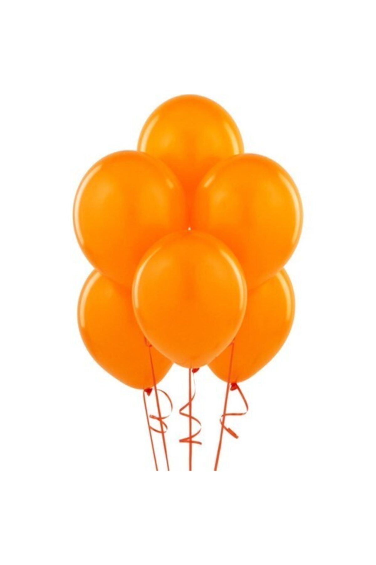 Metalik Balon 20 Adet Turuncu