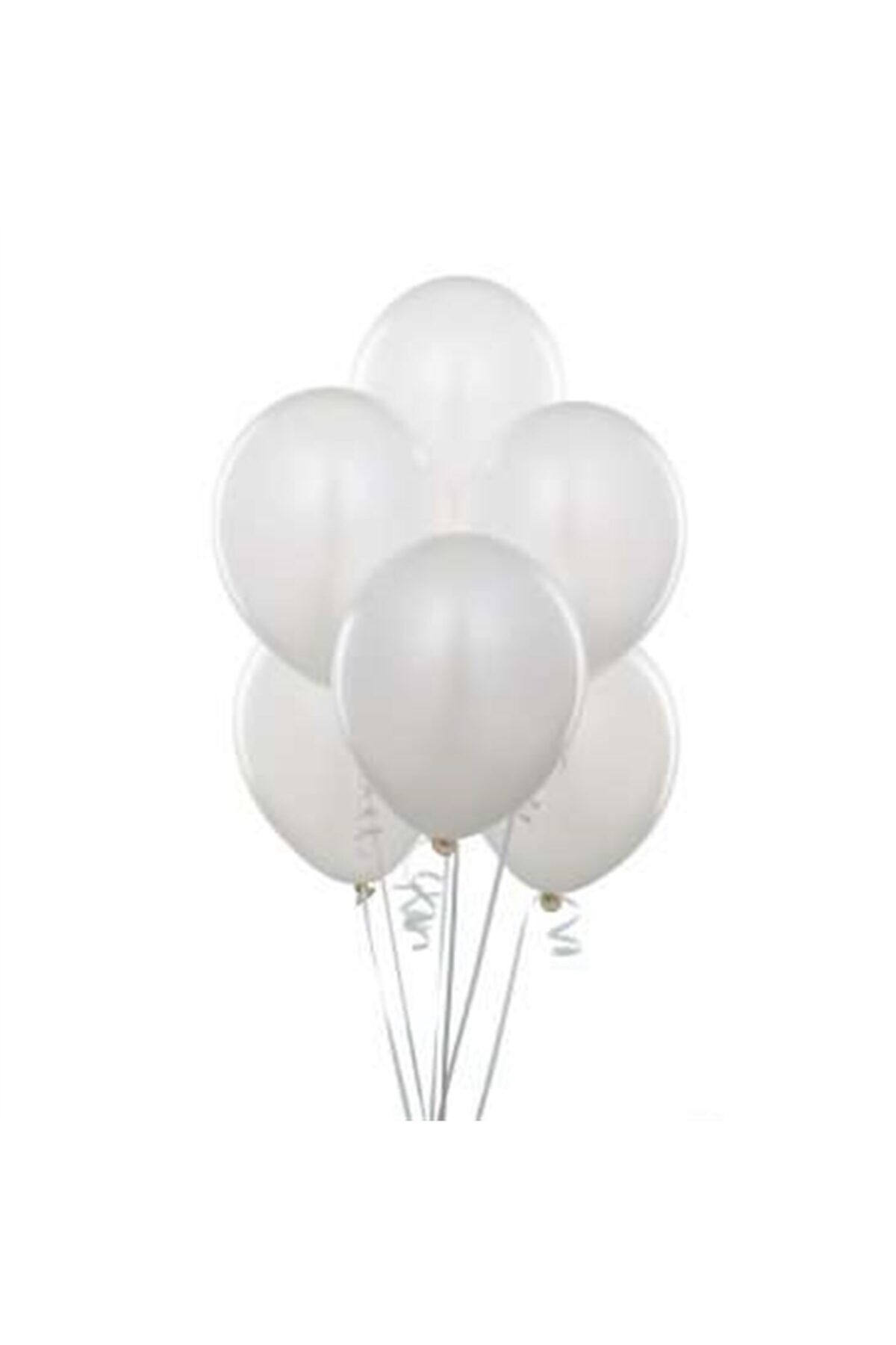 Metalik Balon 20 Adet Beyaz