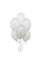 Metalik Balon 20 Adet Beyaz