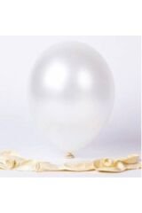 Metalik Balon 20 Adet Beyaz