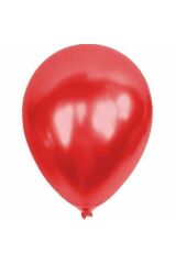 Metalik Balon 10 Adet Kırmızı