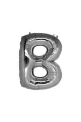 16'' Inç 40 Cm Folyo Harf Balon Gümüş B Harfi