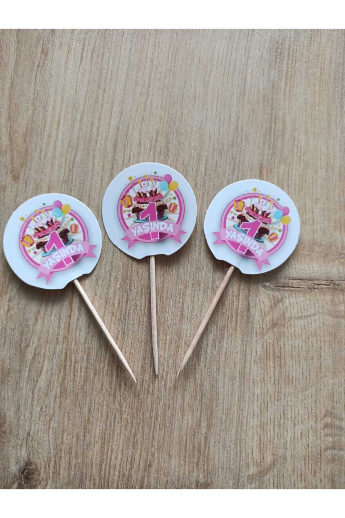 Kürdan Pembe Pasta Temalı 1 Yaş (20'li)