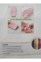 Kapı Ve Duvar Fon Perdesi Kalpli Gümüş (100*180 CM)