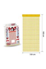 Kapı Ve Duvar Fon Perdesi Kalpli Gold 100x180 cm