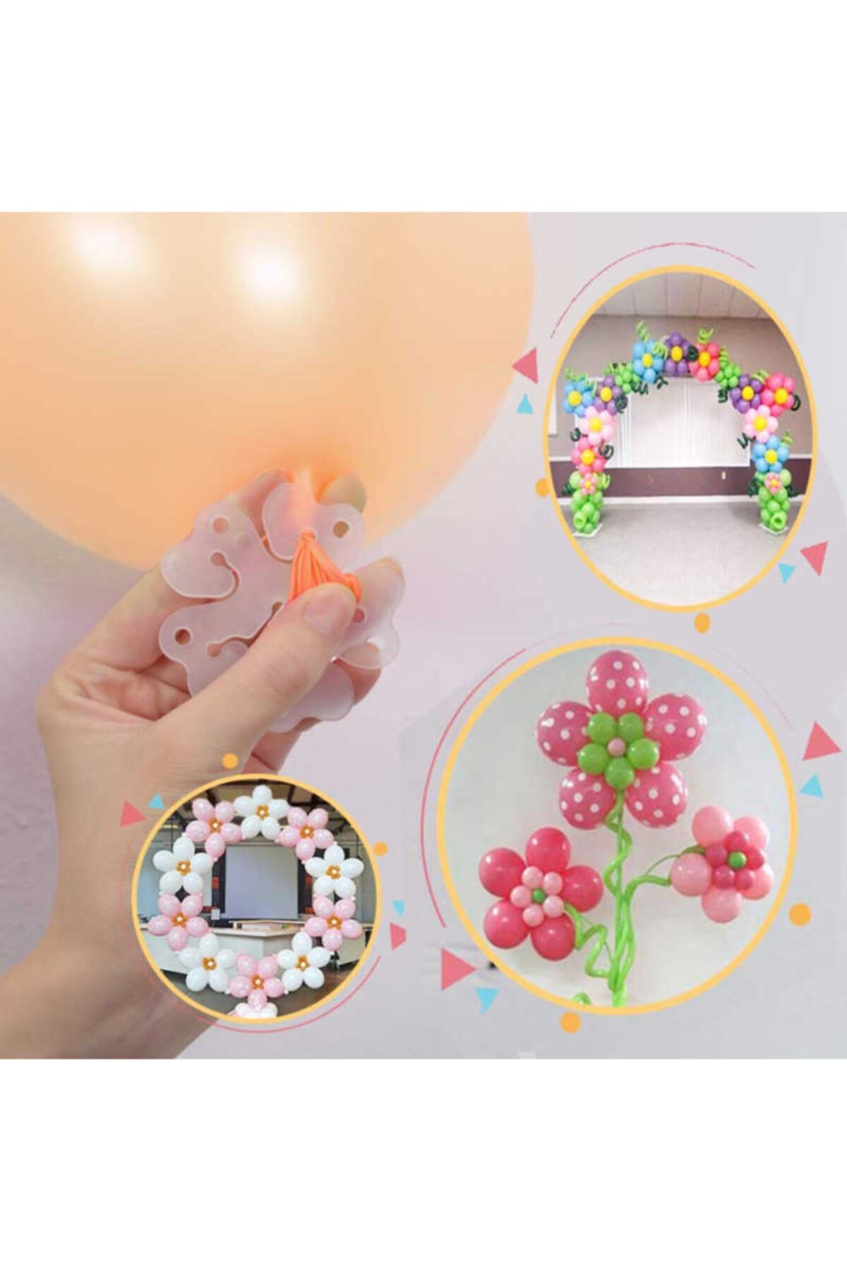 Balon Çiçek Yapma Aparatı Büyük 8 cm 6'lı