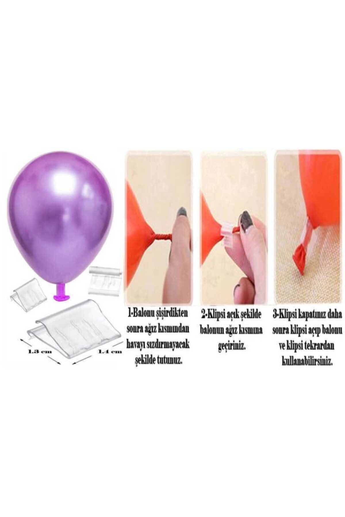 Balon Bağlama Klipsi 50 Adet